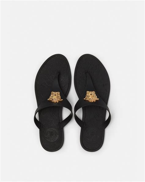 versace velcro sandals|Versace sandals black and gold.